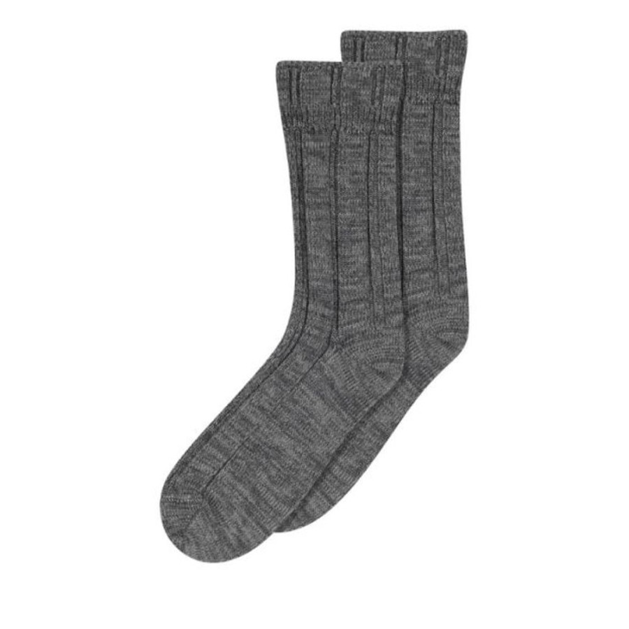 Accessories MP Denmark | Mp Denmark Ladies Wool Rich Ankle Socks Grey