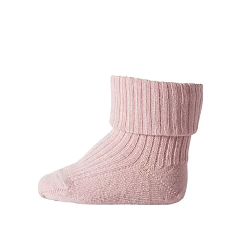 Accessories MP Denmark | Mp Denmark Wool Rib Socks Wood Rose