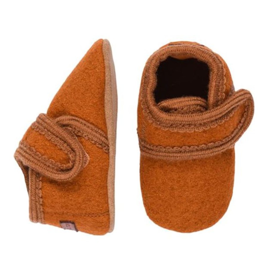 Kids MP Denmark Slippers | Mp Denmark Wool Slippers Dark Orange Rust