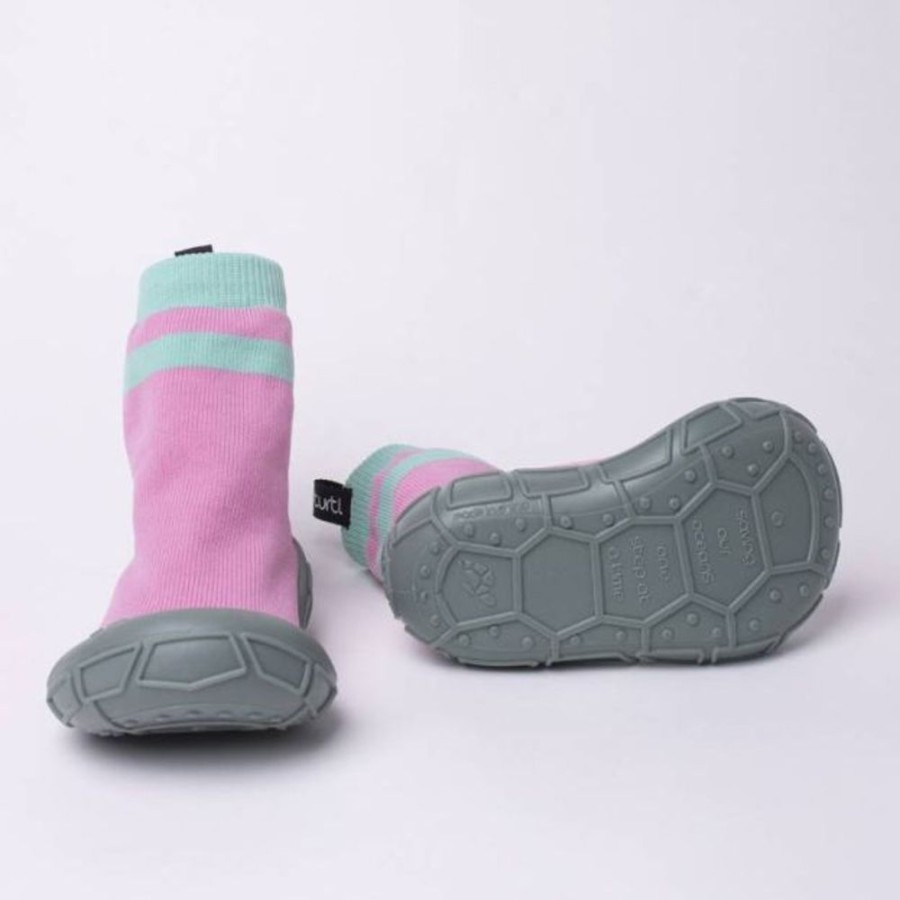 Kids Turtl Tots Water Shoes | Turtl Socks In A Shell Pink