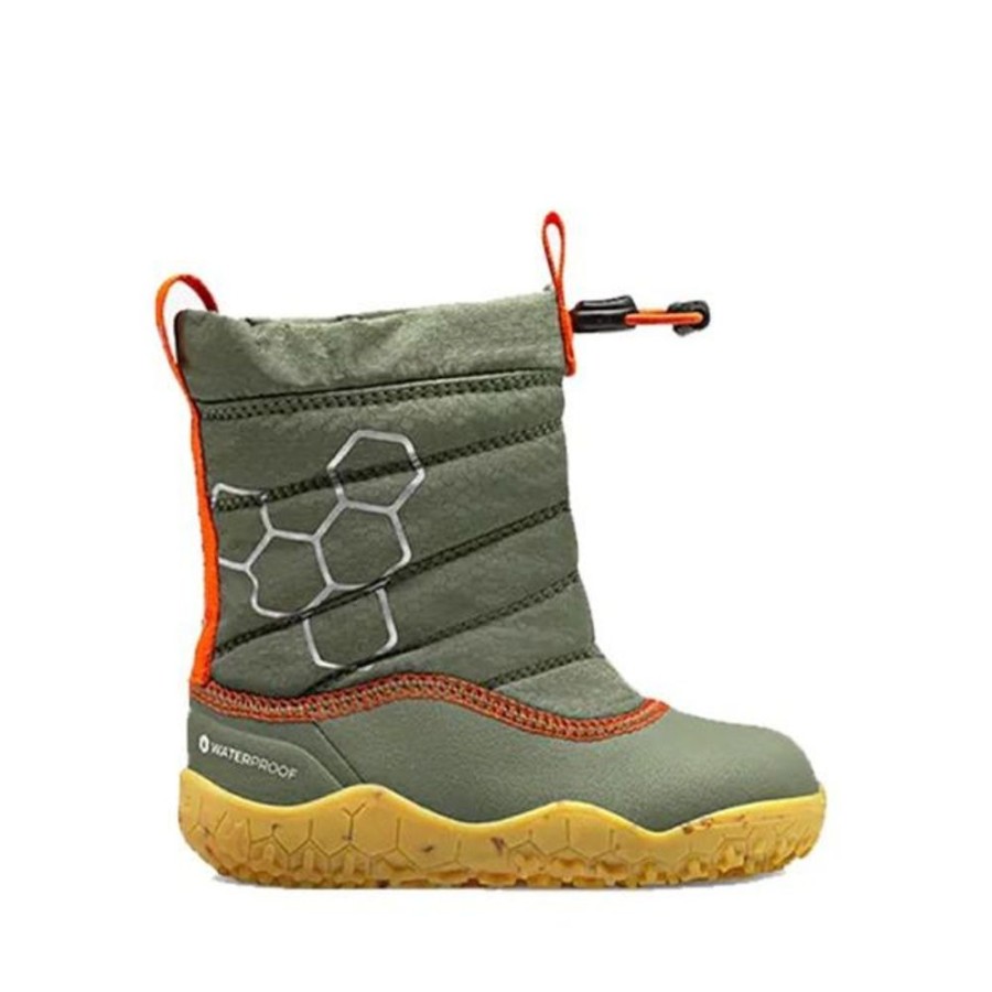 Kids VivoBarefoot Snow Boots | Vivobarefoot Toddlers Lumi Boots Botanical Green