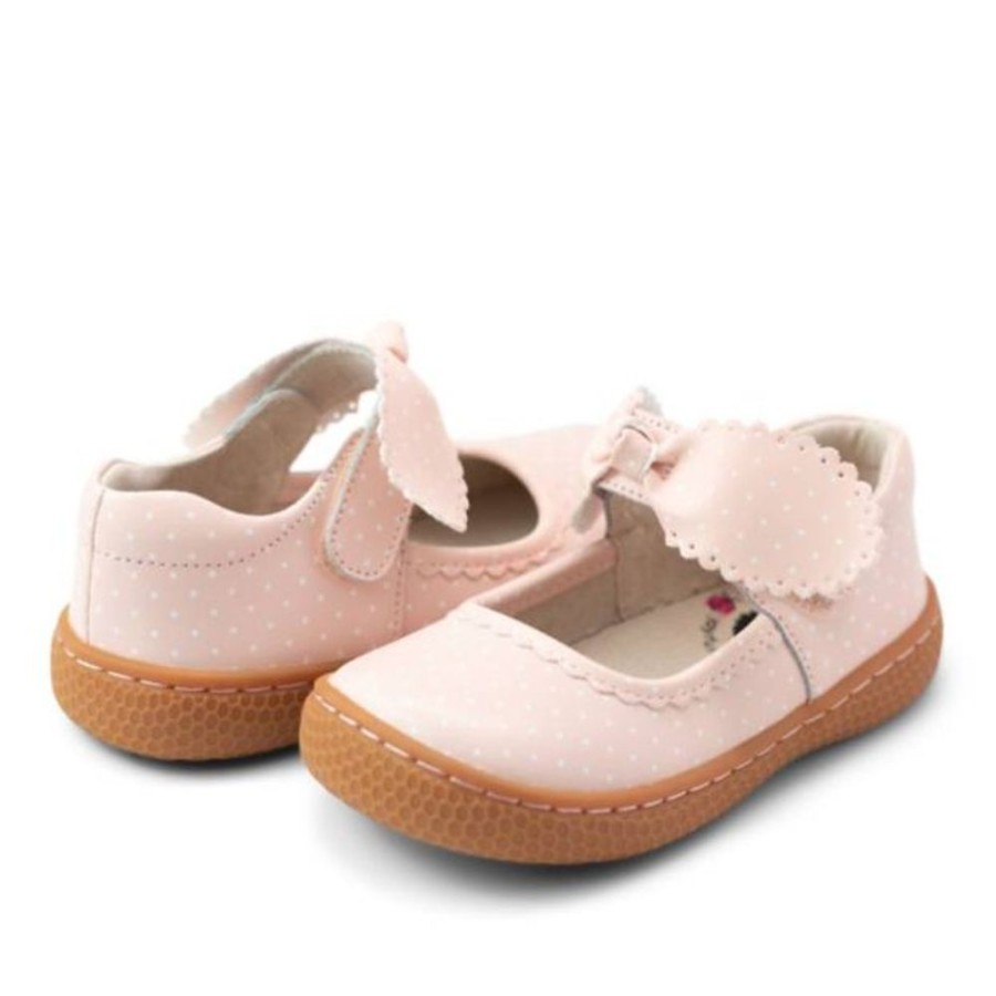 Kids Livie and Luca Party Shoes | Livie And Luca Knotty Pink Polka Dot