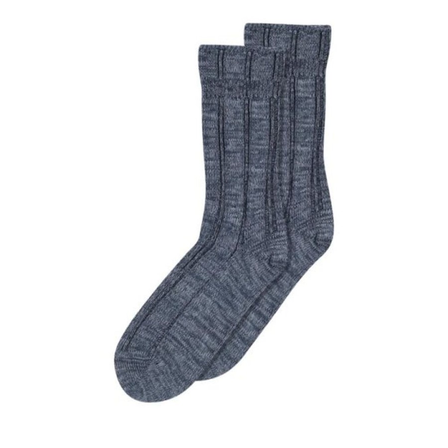 Accessories MP Denmark | Mp Denmark Ladies Wool Rich Ankle Socks Dark Denim