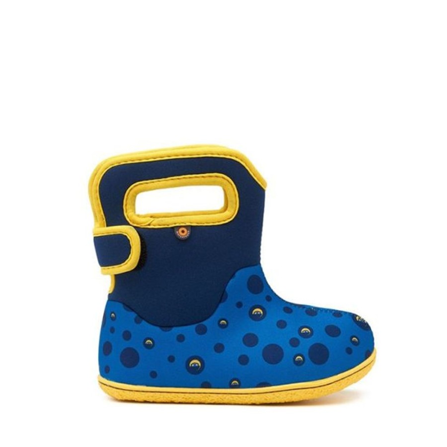 Kids Bogs Snow Boots | Spotty Otter Baby Bogs Navy