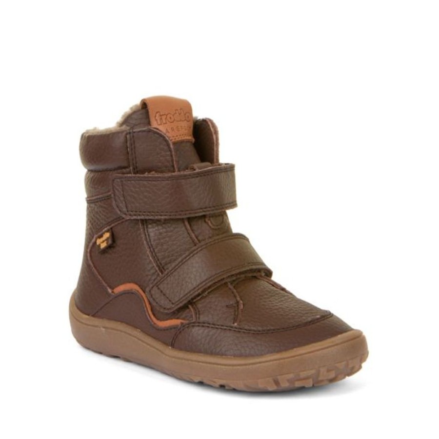 Kids Froddo Boots | Froddo Barefoot Waterproof Winter Boots Brown Leather