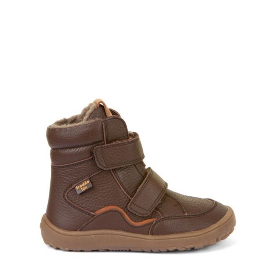 Kids Froddo Boots | Froddo Barefoot Waterproof Winter Boots Brown Leather