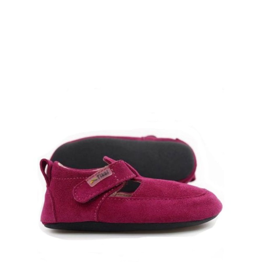 Kids Tikki Pre-Walkers | Tikki Kids Pouf Shoes Magenta Suede