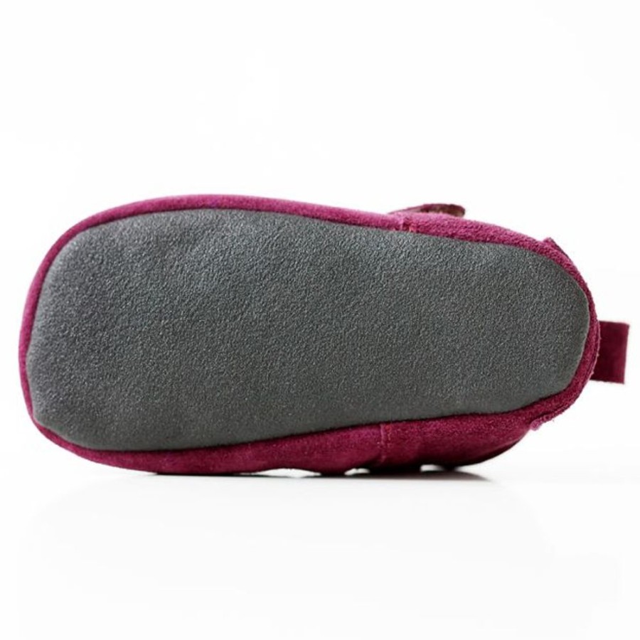 Kids Tikki Pre-Walkers | Tikki Kids Pouf Shoes Magenta Suede