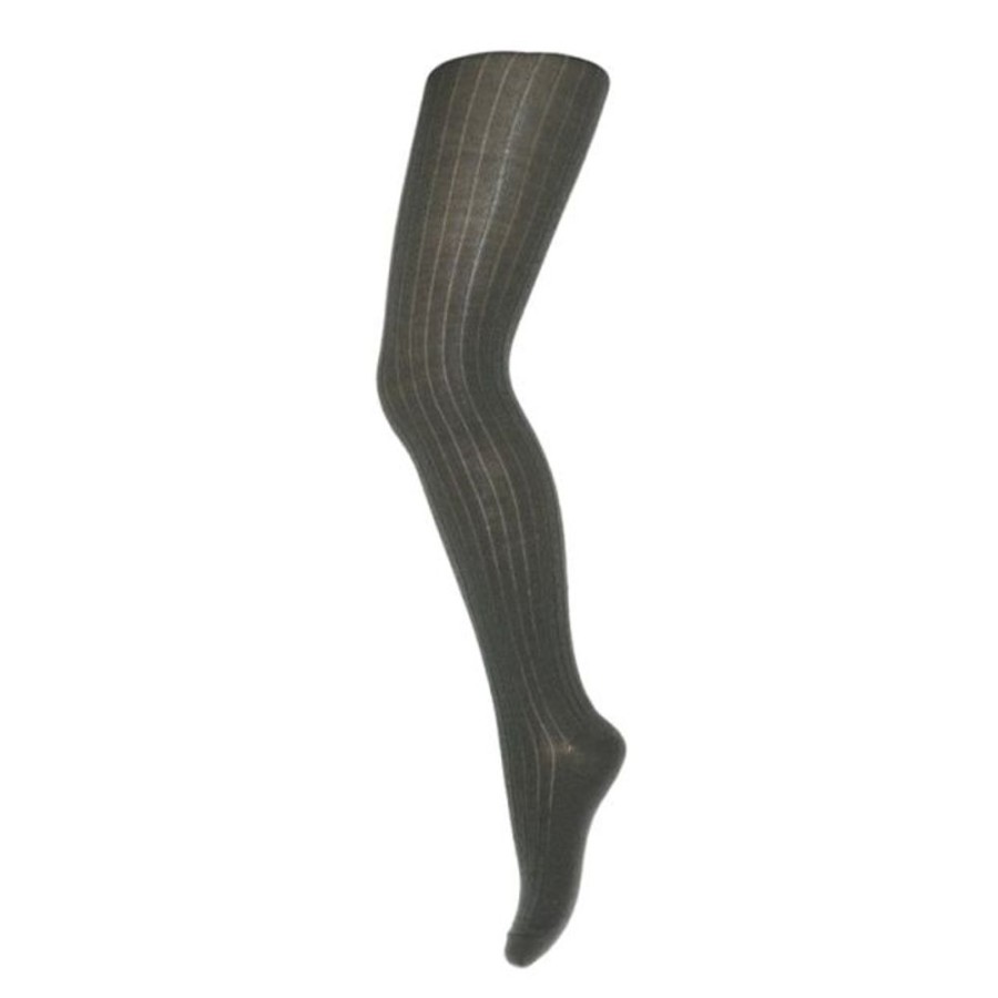 Accessories MP Denmark | Mp Denmark Wool Rib Tights Dusty Ivy