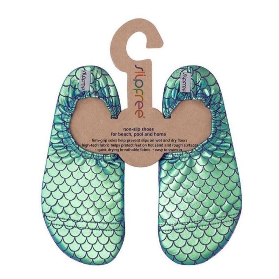 Kids Slipfree Sandals | Slipfree Kids Ivy Pool Shoes (Foil Print)