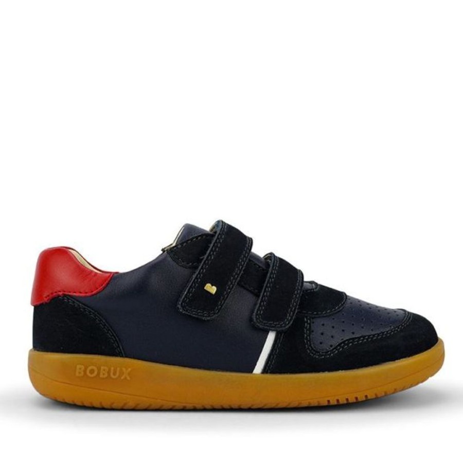 Kids Bobux Kid+ Trainers | Bobux Kid+ Riley Navy Red