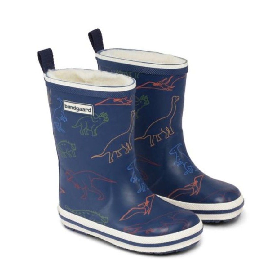 Kids Bundgaard Wellingtons | Bundgaard Classic Charly High Winter Wellingtons Dinosaur