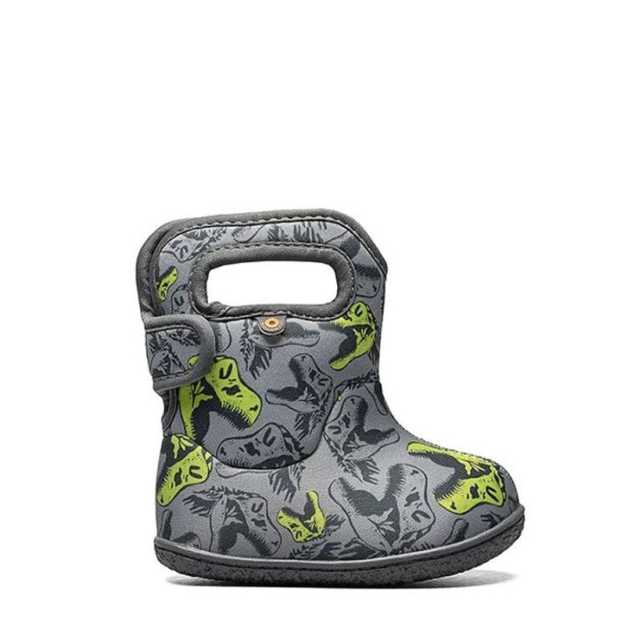 Kids Bogs Boots | Baby Bogs Cool Dinos Grey