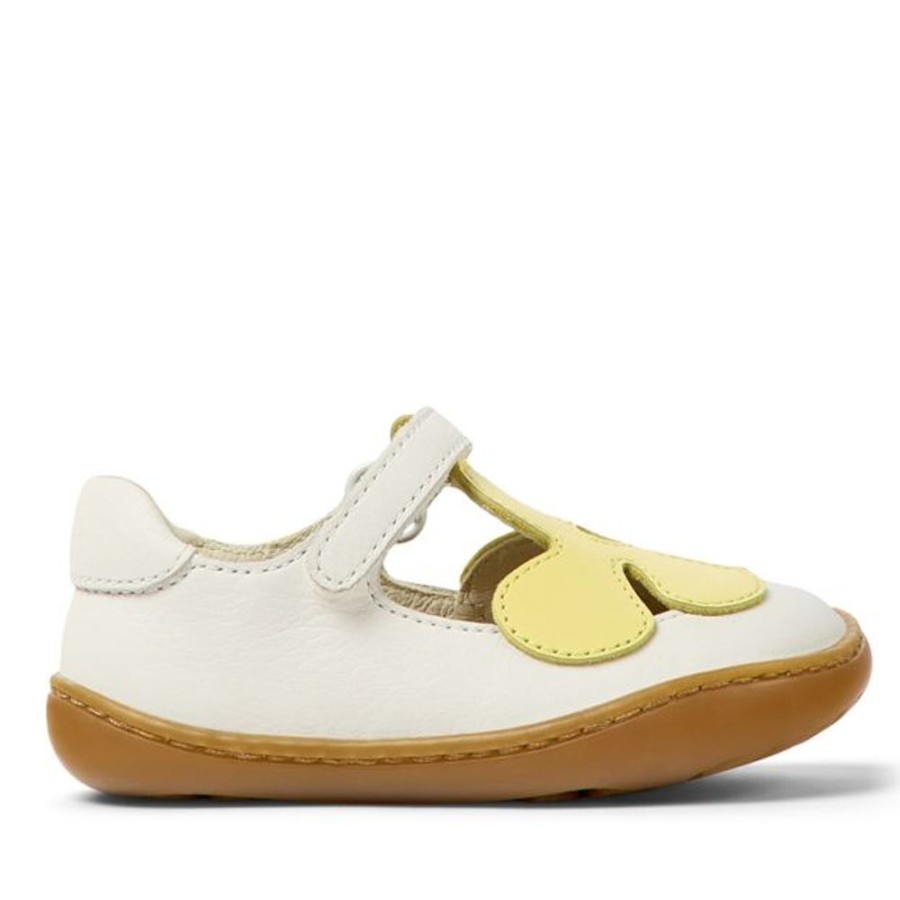 Kids Camper Party Shoes | Camper Kids First Peu Shoes White And Yellow