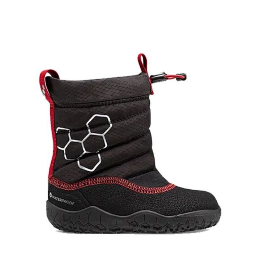 Kids VivoBarefoot Snow Boots | Vivobarefoot Toddlers Lumi Boots Obsidian (Black Sole)