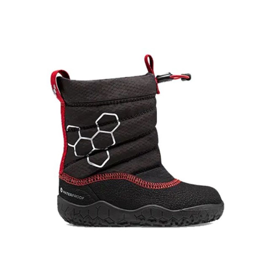 Kids VivoBarefoot Snow Boots | Vivobarefoot Toddlers Lumi Boots Obsidian (Black Sole)