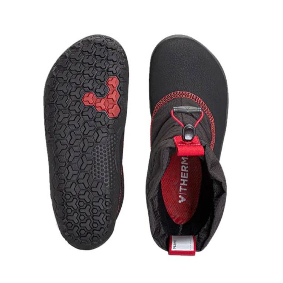 Kids VivoBarefoot Snow Boots | Vivobarefoot Kids Lumi Boots Obsidian (Black Sole)