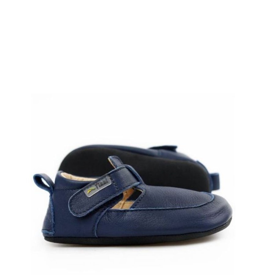 Kids Tikki Pre-Walkers | Tikki Kids Pouf Shoes Midnight Leather