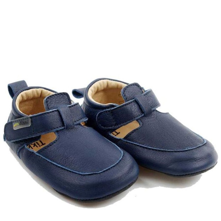 Kids Tikki Pre-Walkers | Tikki Kids Pouf Shoes Midnight Leather