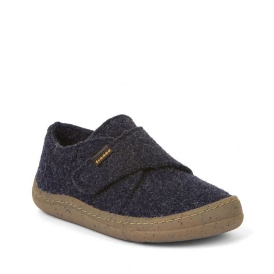 Kids Froddo Slippers | Froddo Barefoot Wool Slippers Dark Blue