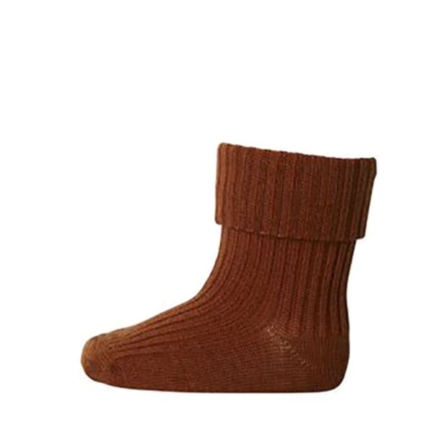 Accessories MP Denmark | Mp Denmark Wool Rib Socks Sienna