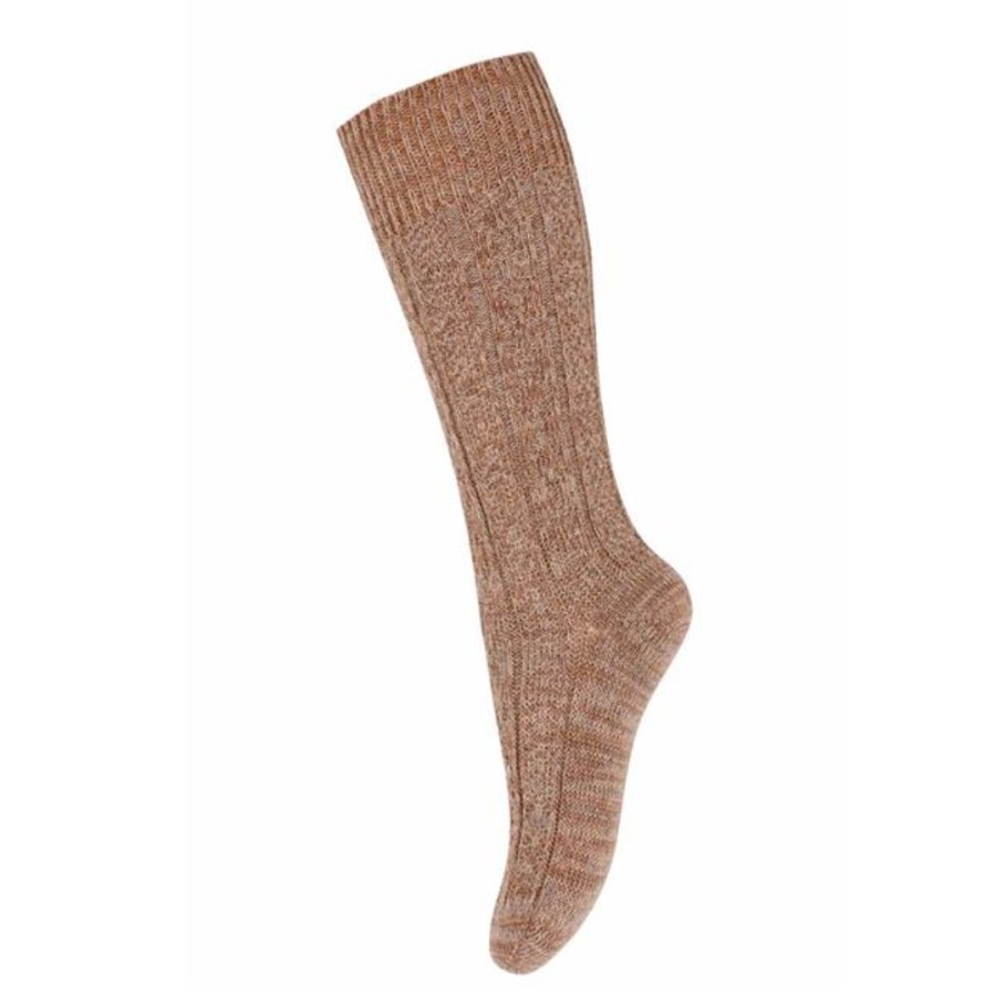 Accessories MP Denmark | Mp Denmark Heavy Knit Wally Superwash Wool Rich Socks Tawny Brown