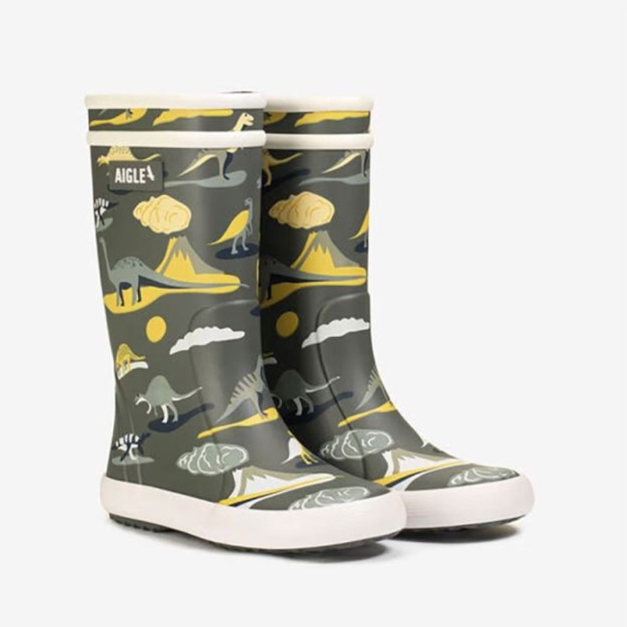 Kids Aigle Wellingtons | Aigle Kids Lolly Pop Play Welly Dino