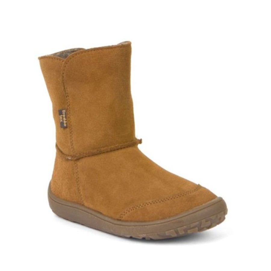 Kids Froddo Boots | Froddo Barefoot Waterproof Suede Boots Cognac