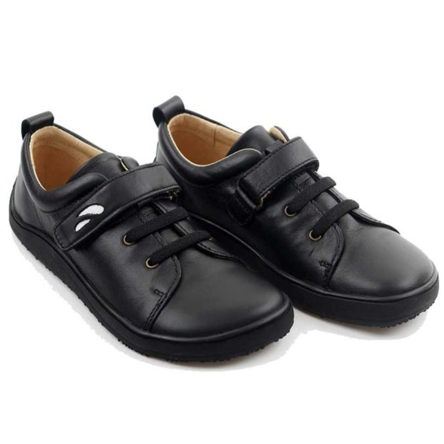 Kids Tikki School | Tikki Kids Harlequin Leather Shoes All Black