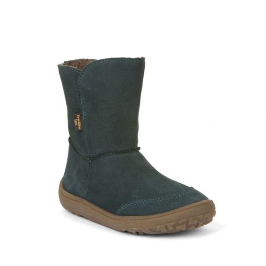 Kids Froddo Boots | Froddo Barefoot Waterproof Suede Boots Petroleum