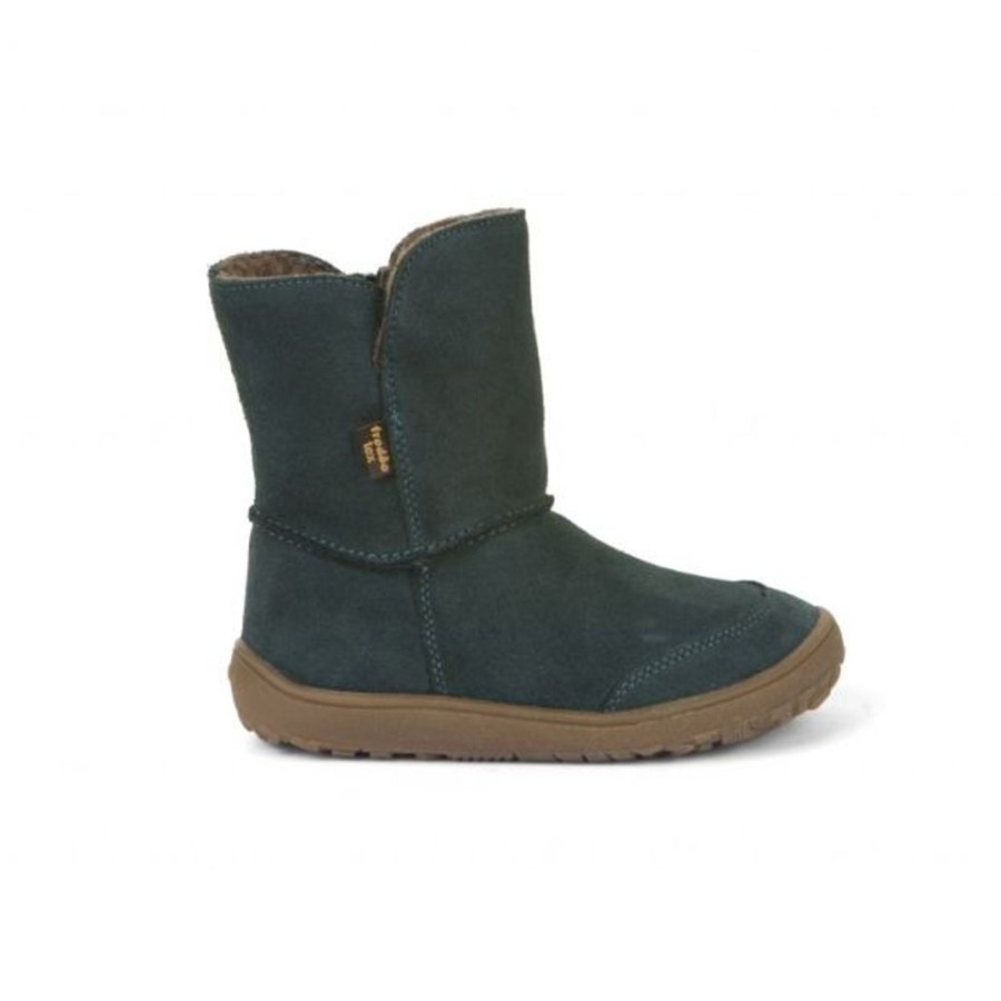 Kids Froddo Boots | Froddo Barefoot Waterproof Suede Boots Petroleum