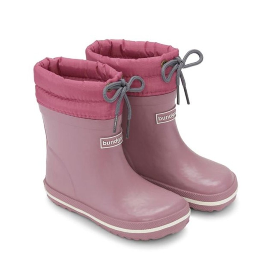 Kids Bundgaard Wellingtons | Bundgaard Cirro Low Warm Wellingtons Dark Rose