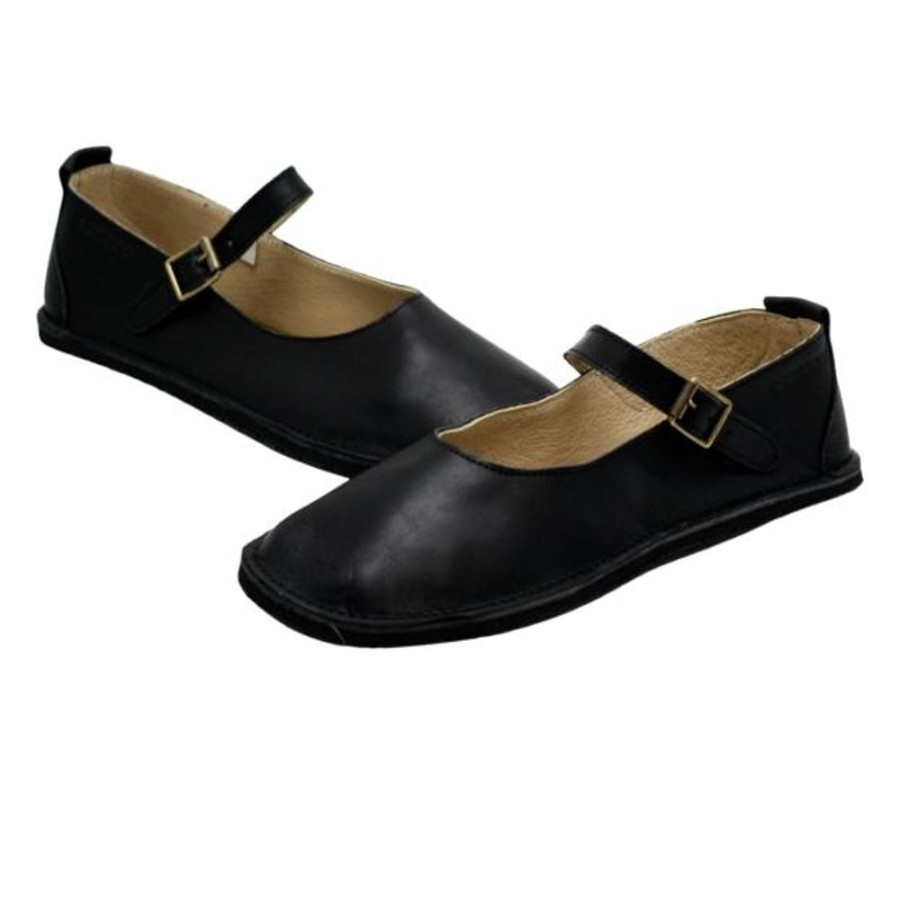 Adults Zeazoo Shoes | Zeazoo Ladies Mary Jane Shoes All Black