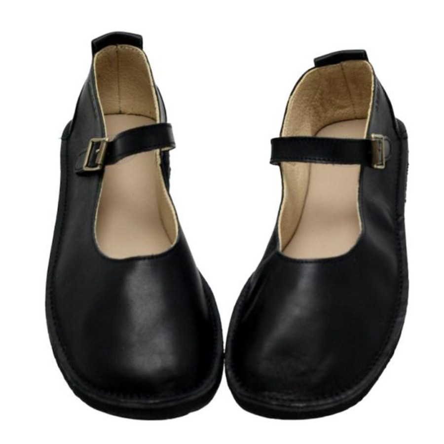 Adults Zeazoo Shoes | Zeazoo Ladies Mary Jane Shoes All Black