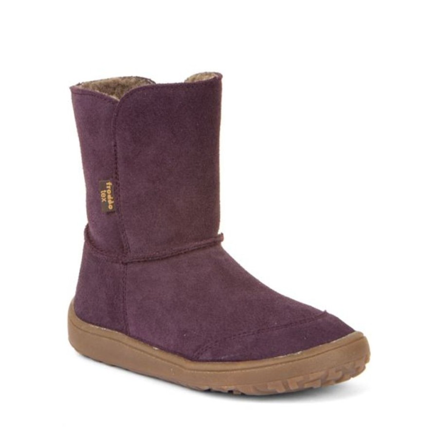 Kids Froddo Boots | Froddo Barefoot Waterproof Suede Boots Purple