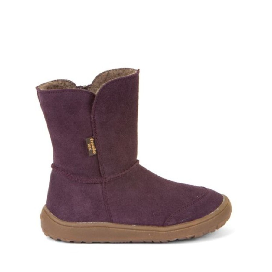 Kids Froddo Boots | Froddo Barefoot Waterproof Suede Boots Purple