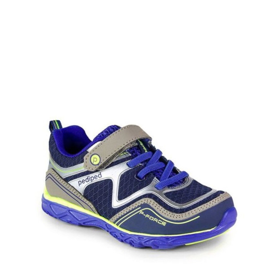 Kids Pediped Flex Trainers | Pediped Force Blue Silver