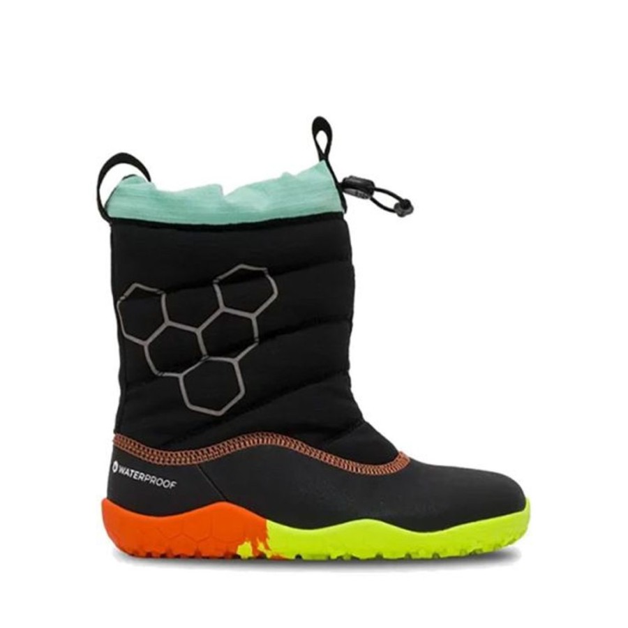 Kids VivoBarefoot Snow Boots | Vivobarefoot Kids Lumi Boots Electric Obsidian