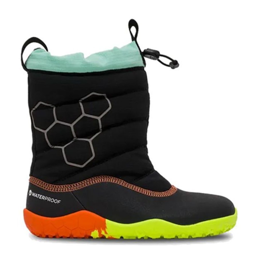 Kids VivoBarefoot Snow Boots | Vivobarefoot Kids Lumi Boots Electric Obsidian