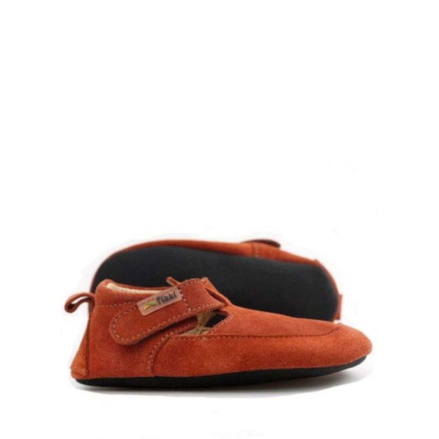 Kids Tikki Pre-Walkers | Tikki Kids Pouf Shoes Mandarin Suede