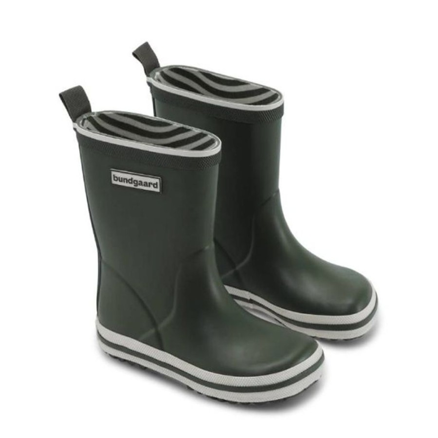 Kids Bundgaard Wellingtons | Bundgaard Kids Classic Charly High Wellingtons Army Green