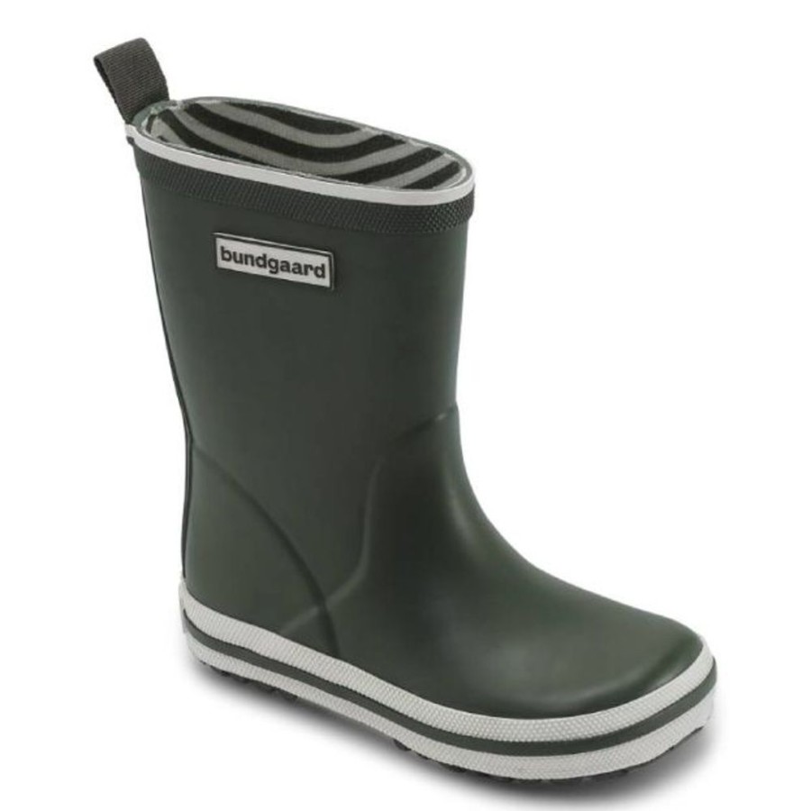 Kids Bundgaard Wellingtons | Bundgaard Kids Classic Charly High Wellingtons Army Green