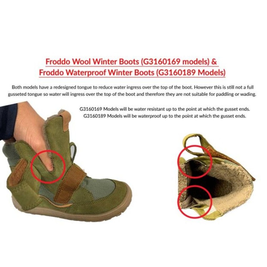 Kids Froddo Boots | Froddo Barefoot Waterproof Winter Boots Green