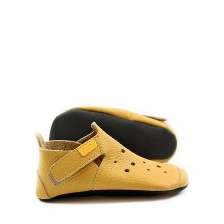 Kids Tikki Pre-Walkers | Tikki Kids Ziggy Shoes Yellow Leather