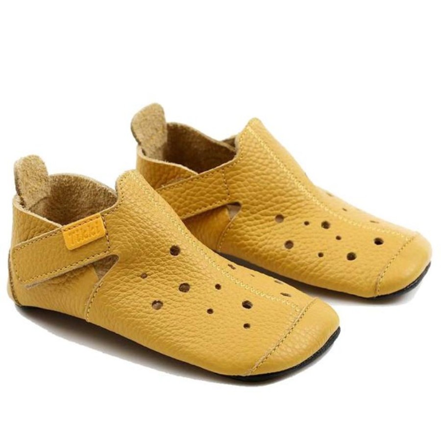 Kids Tikki Pre-Walkers | Tikki Kids Ziggy Shoes Yellow Leather