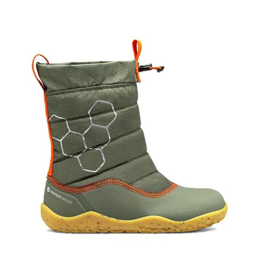 Kids VivoBarefoot Snow Boots | Vivobarefoot Kids Lumi Boots Botanical Green