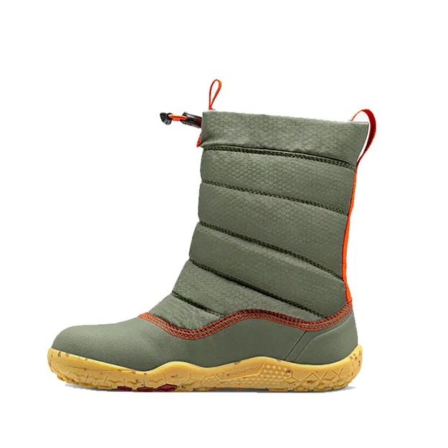 Kids VivoBarefoot Snow Boots | Vivobarefoot Kids Lumi Boots Botanical Green