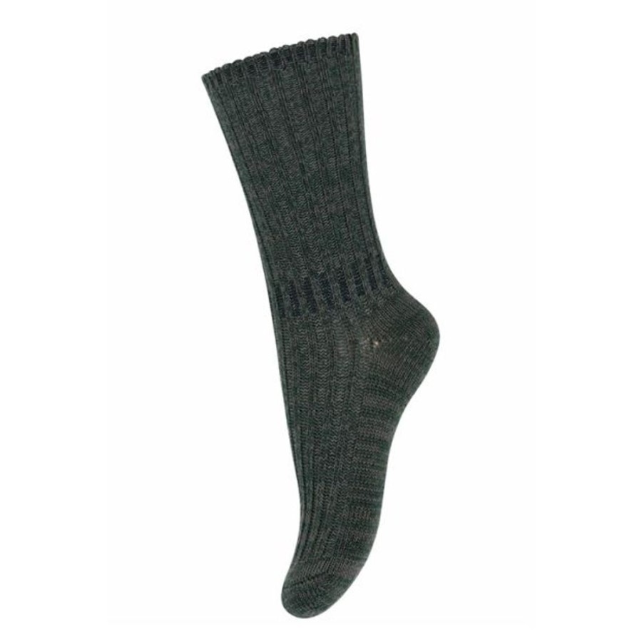 Accessories MP Denmark | Mp Denmark Heavy Knit Wool Rich Noa Socks Agave Green