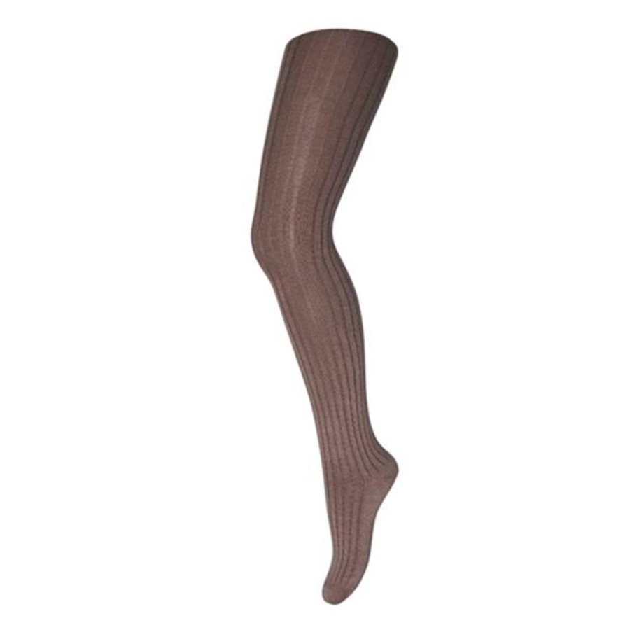 Accessories MP Denmark | Mp Denmark Wool Rib Tights Brown Sienna