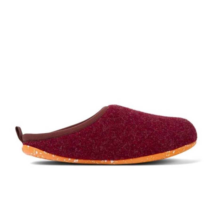 Adults Camper Shoes | Camper Ladies Wabi Slippers Burgundy